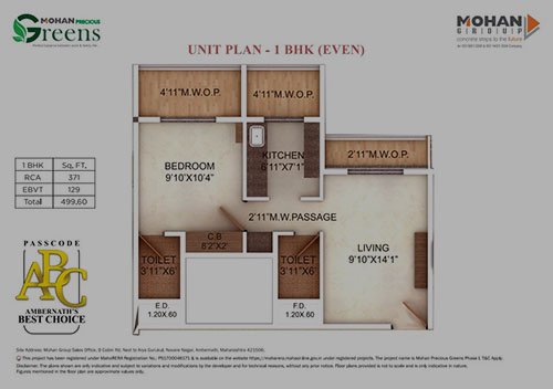 Mohan Precious Greens 3 bhk